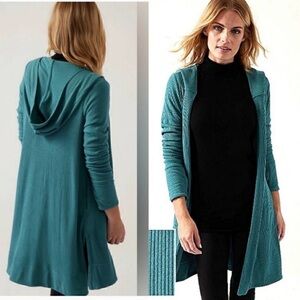 Athleta Harmony Wrap Sweater Borealis Green XS Soft Minimalist Athleisure